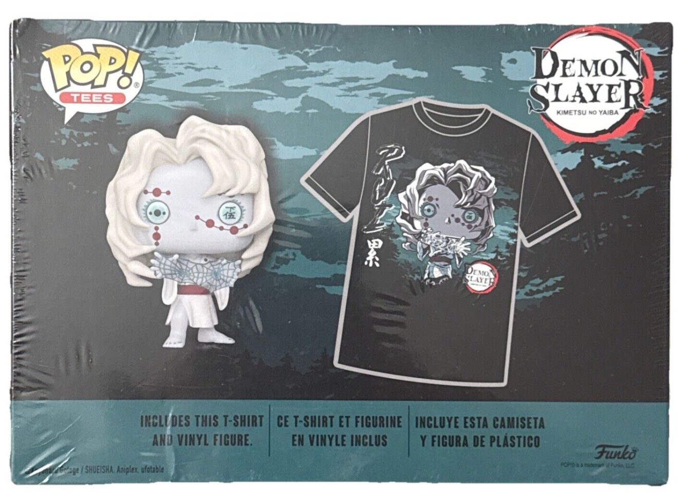 Funko Pop! Rui #1307 GITD - Demon Slayer Pop & Tee Bundle Size S Gamestop NEW