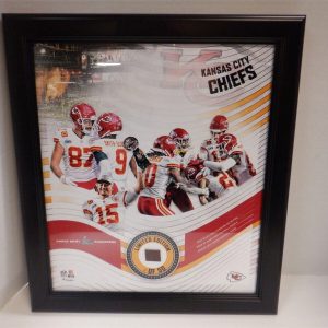 Patrick Mahomes Kansas City Chiefs Framed Photo Game Used Football FANATICS #/50