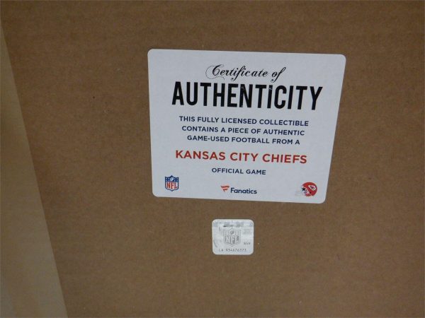 Patrick Mahomes Kansas City Chiefs Framed Photo Game Used Football FANATICS #/50