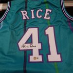 Glen Rice Autographed/Signed Jersey Beckett COA Charlotte Hornets