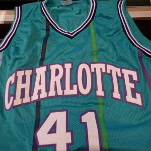 Glen Rice Autographed/Signed Jersey Beckett COA Charlotte Hornets