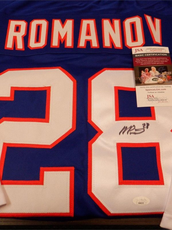 Alexander Romanov signed jersey autographed New York Islanders JSA COA