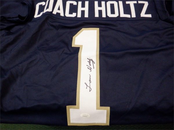 Lou Holtz "Coach Holtz" Signed Autographed #1 Notre Dame Jersey JSA COA