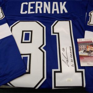 Erik Cernak Autographed Signed Inscribed Jersey NHL Tampa Bay Lightning JSA COA