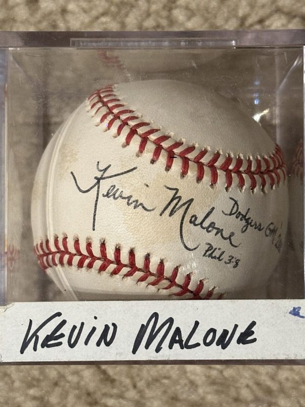 Kevin Malone LA Dodgers General Manager Signed Official Baseball MLB