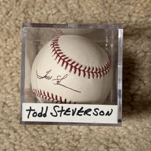 Todd Steverson Signed Baseball MLB