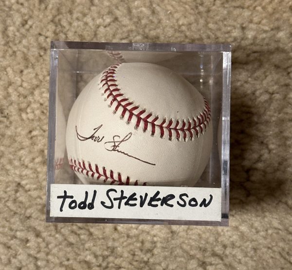 Todd Steverson Signed Baseball MLB