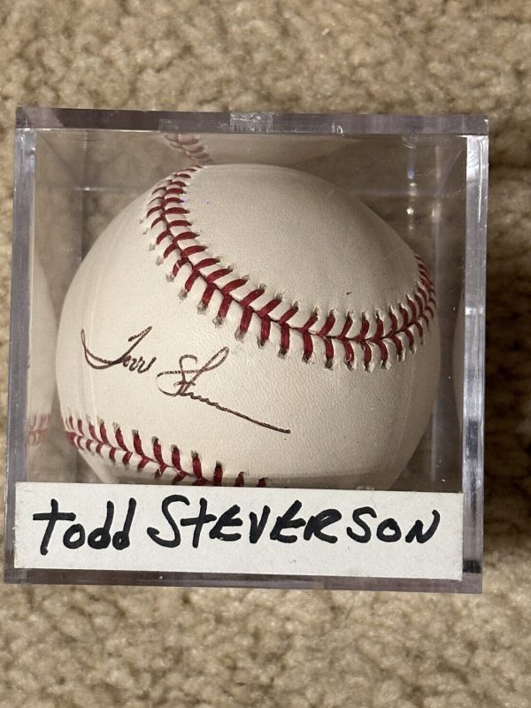 Todd Steverson Signed Baseball MLB