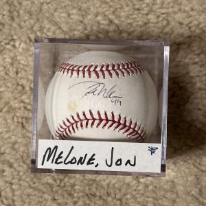 Melone Jon Signed Baseball MLB