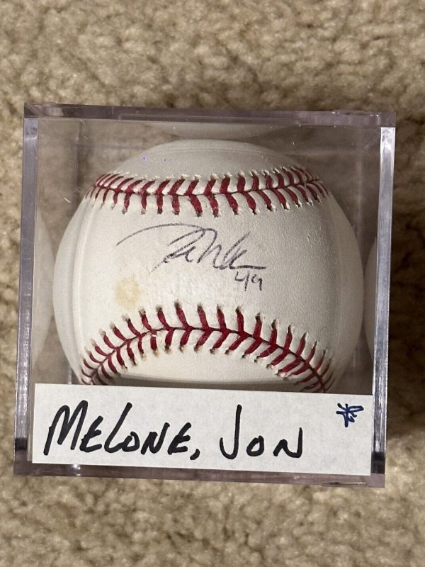 Melone Jon Signed Baseball MLB