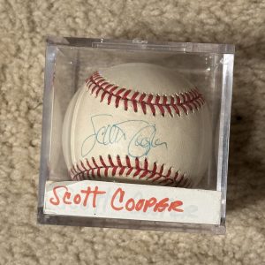 SCOTT COOPER AUTOGRAPH SIGNED BASEBALL OML BOSTON RED SOX