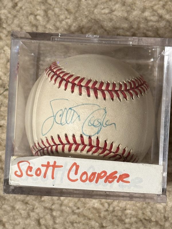 SCOTT COOPER AUTOGRAPH SIGNED BASEBALL OML BOSTON RED SOX