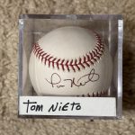 Tom Nieto Signed Baseball MLB