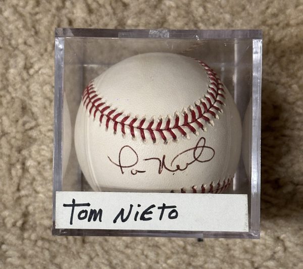 Tom Nieto Signed Baseball MLB