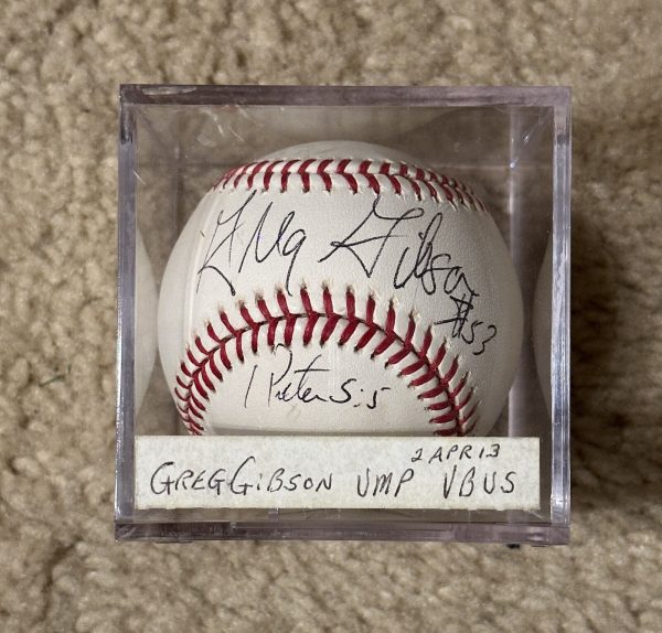 Greg Gibson Signed Baseball MLB