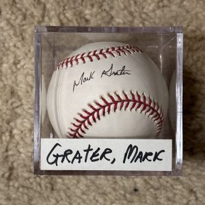 Grater Mark Signed Baseball MLB