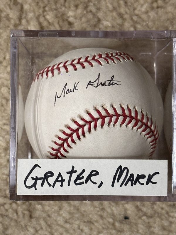 Grater Mark Signed Baseball MLB