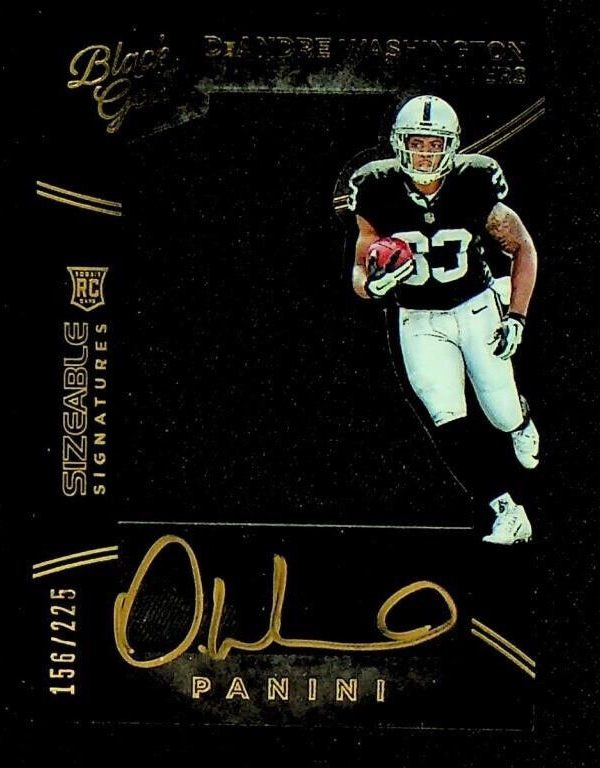 2016 Black Gold DeAndre Washington Sizeable Signatures Rookie Auto Patch #/225