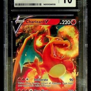 2022 Pokemon Charizard V CGC 10 GEM MINT Brilliant Stars Holo 017/172