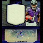 ZAY FLOWERS RPA Panini Plates & Patches RC Rookie Patch Autograph Purple #/50