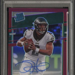 2020 Optic JALEN HURTS Red Rookie Auto /50 On Card Auto PSA 9 #164 Eagles