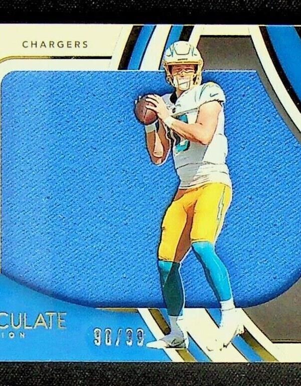 2022 Panini Immaculate Justin Herbert Clearly Immaculate Jersey Patch /99