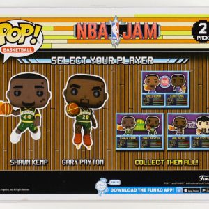 Shawn Kemp & Gary Payton Signed Inscribed "NBA Jam" 2 Pack Funko Pop! Beckett