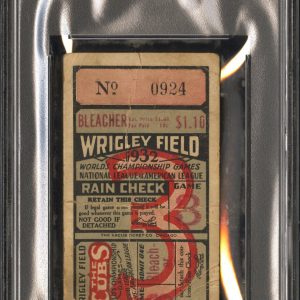 1932 World Series Game 3 Ticket Stub PSA 1 Babe Ruth Called Shot SCARCE!