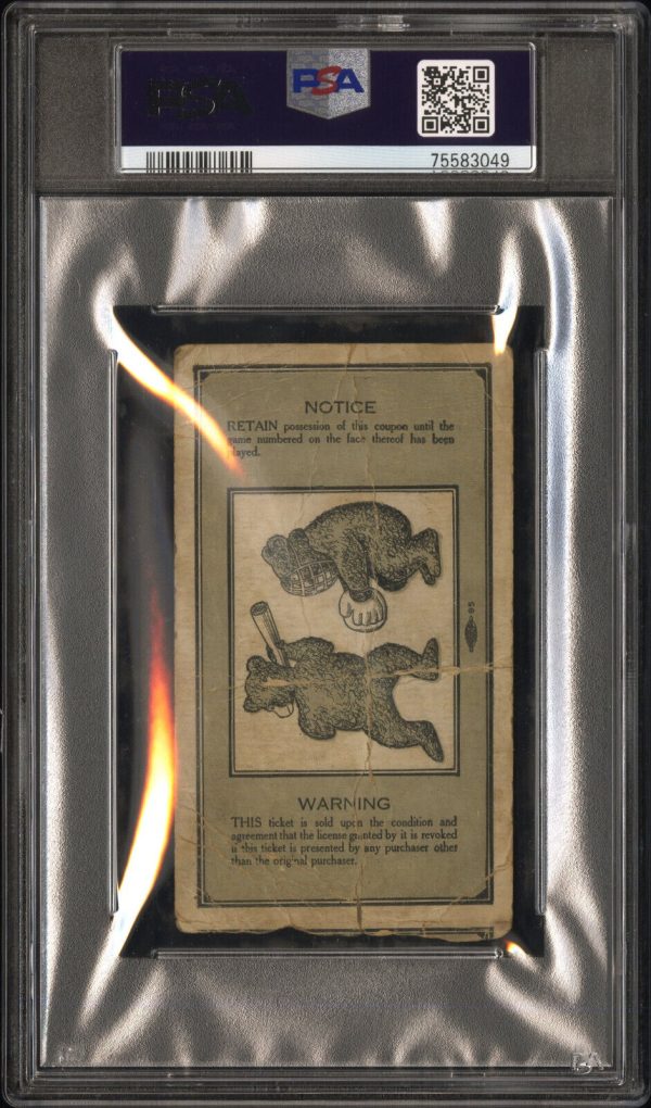 1932 World Series Game 3 Ticket Stub PSA 1 Babe Ruth Called Shot SCARCE!