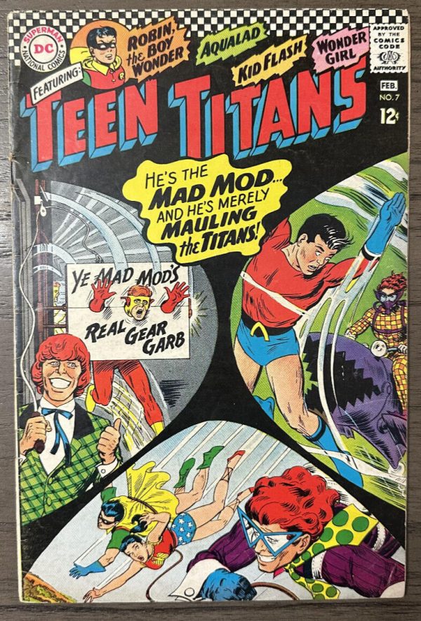 Teen Titans #7 DC Comics 1967 - 1st appearance of Mad Mod VF-