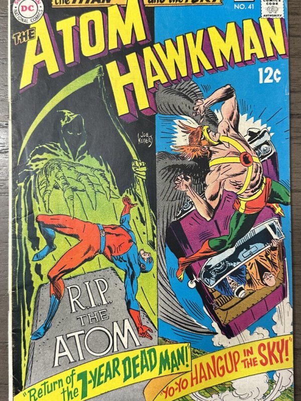 THE ATOM AND HAWKMAN #41 F/VF, Hawkgirl, Joe Kubert cover & art, DC 1969