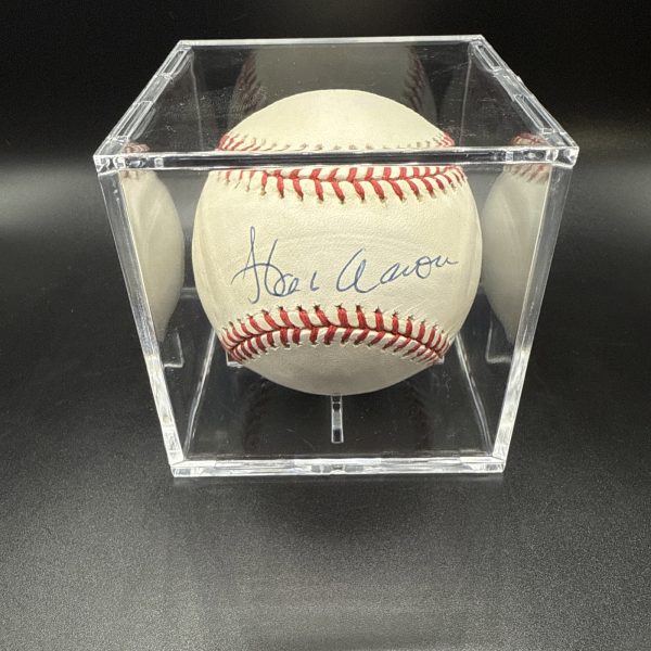 Hank Aaron Signed Jackie Robinson 50th Anniversary Official Baseball MLB PSA DNA