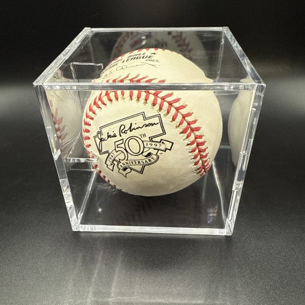 Hank Aaron Signed Jackie Robinson 50th Anniversary Official Baseball MLB PSA DNA