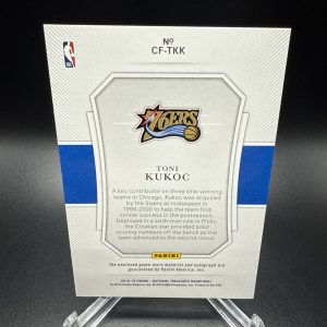 2018-19 Panini National Treasures Clutch Factor 41 Toni Kukoc Jersey Auto 85/99