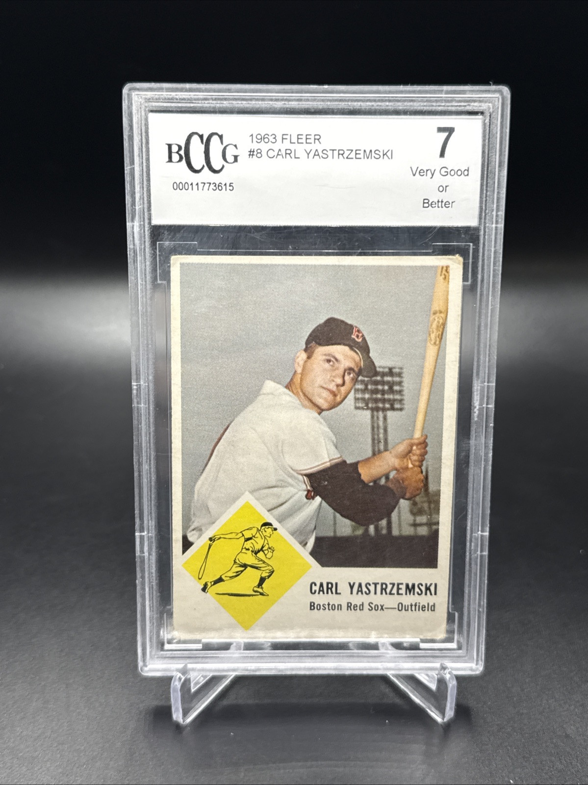 1963 Fleer Carl Yastrzemski #8 Beckett 7 VG+ HOF