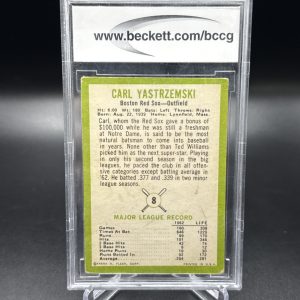 1963 Fleer Carl Yastrzemski #8 Beckett 7 VG+ HOF