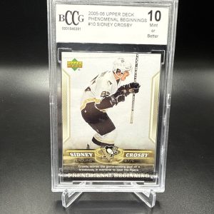 2005/06 UPPER DECK PHENOMENAL BEGINNING #10 SIDNEY CROSBY ROOKIE BECKETT BCCG 10