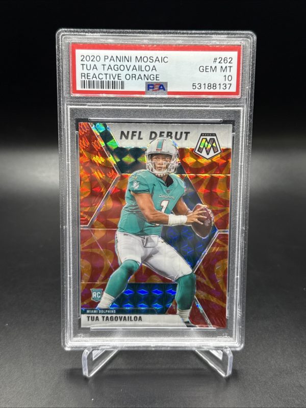 PSA 10 TUA TAGOVAILOA ROOKIE 2020 Panini Mosaic #262 Reactive Orange GEM MINT