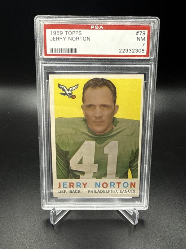 1959 Topps #79 Jerry Norton PSA 7 Near Mint Philadelphia Eagles