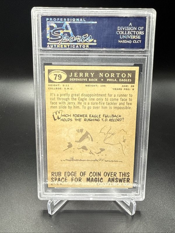 1959 Topps #79 Jerry Norton PSA 7 Near Mint Philadelphia Eagles