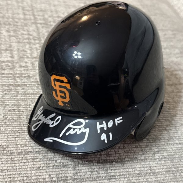 Gaylord Perry Signed San Francisco Giants Mini Helmet Inscribed “HOF 91” Beckett