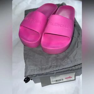 BALENCIAGA Size: 39 Chunky sole rubber sandals pink Ladies complete set
