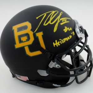 ROBERT GRIFFIN III RG3 SIGNED BAYLOR BEARS BLACK MINI HELMET BECKETT W/ HEISMAN