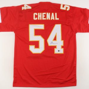 Leo Chenal Signed Kansas City Chiefs Jersey BECKETT 2022 3rd Round Draft Pk LB