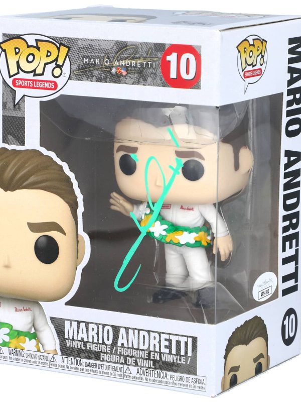 MARIO ANDRETTI Signed INDY 500 SPORTS LEGENDS #10 Funko Pop - JSA