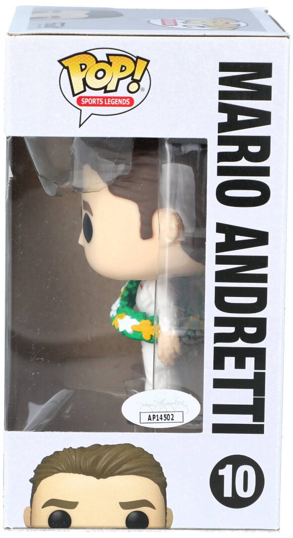 MARIO ANDRETTI Signed INDY 500 SPORTS LEGENDS #10 Funko Pop - JSA