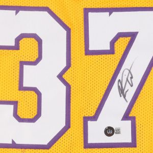 Los Angeles Lakers Ron Artest Signed Autograph Custom Gold Jersey Beckett