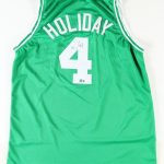 Jrue Holiday Autographed Green Boston Celtics Jersey Signed Beckett BAS COA XL