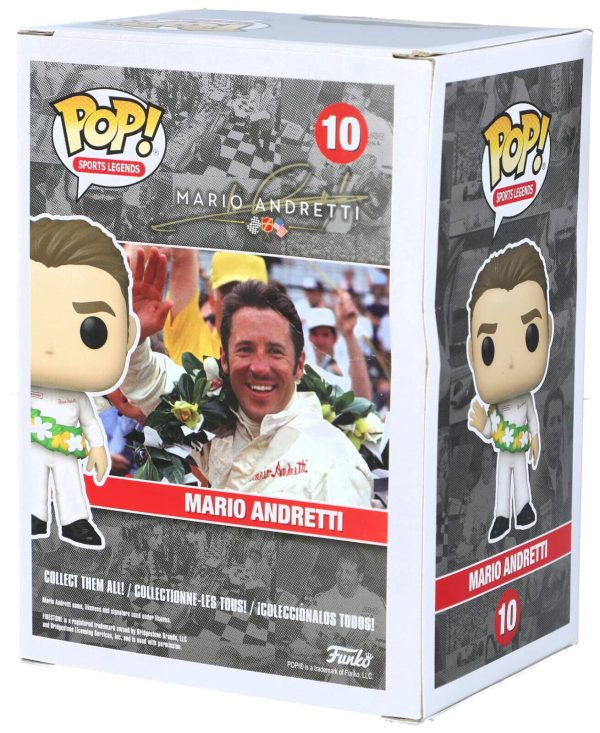 MARIO ANDRETTI Signed INDY 500 SPORTS LEGENDS #10 Funko Pop - JSA