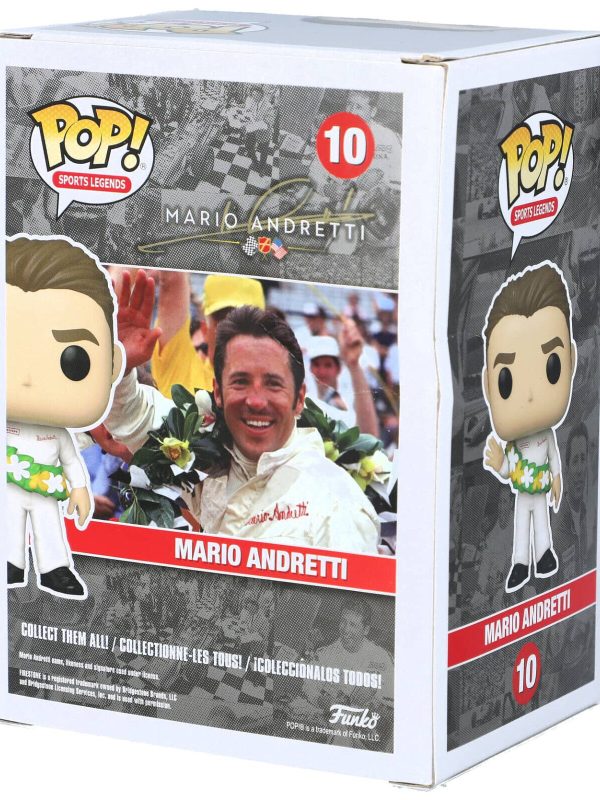 MARIO ANDRETTI Signed INDY 500 SPORTS LEGENDS #10 Funko Pop - JSA